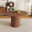 Extendable Oval Dining Table With 2-Tier Storage, Space-Saving Design For 4-6 People