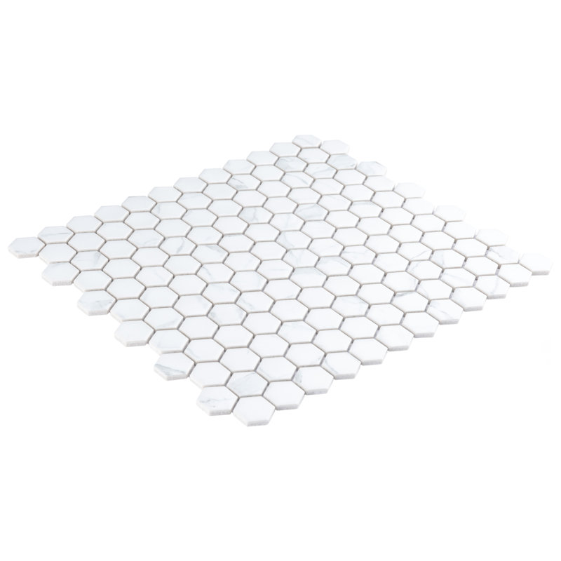 Carrione 1" Hex 10-1/4" x 11-7/8" Porcelain Mosaic Tile