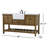 Pelaghia 60 " W Freestanding Standard 1 Single Vanity Bathroom Vanity With Carrara Marble Top-314200329