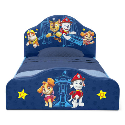 PAW Patrol Upholstered Twin Bed By Delta Children, Blue