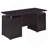 2-Drawer Home Office Desk, Cappuccino Computer Desk for Study & Workspace