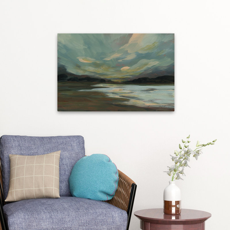 Lilly Dale - bord de mer bleu plage - brun, H 24 po x l 16 po