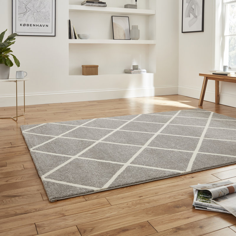 Eielt area rug Machine Woven Rectangle Greay/Cream, Rectangle 160 x 220cm
