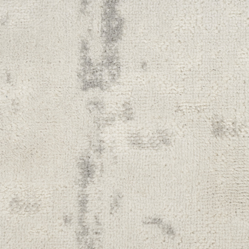 Tapis beige / gris en polyester / polypropylène tissé à la machine Addie, Cream/Gray, Rectangulaire 2 pi x 3 pi