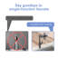 Robinet de cuisine rotatif à 360 ° Gunmetal noir, 4 modes de pulvérisation pour les pots de remplissage, contrôle des éclaboussures, cartouche en céramique, complet, trousse d'installation rétractable de 1,65 po de largeur de base,