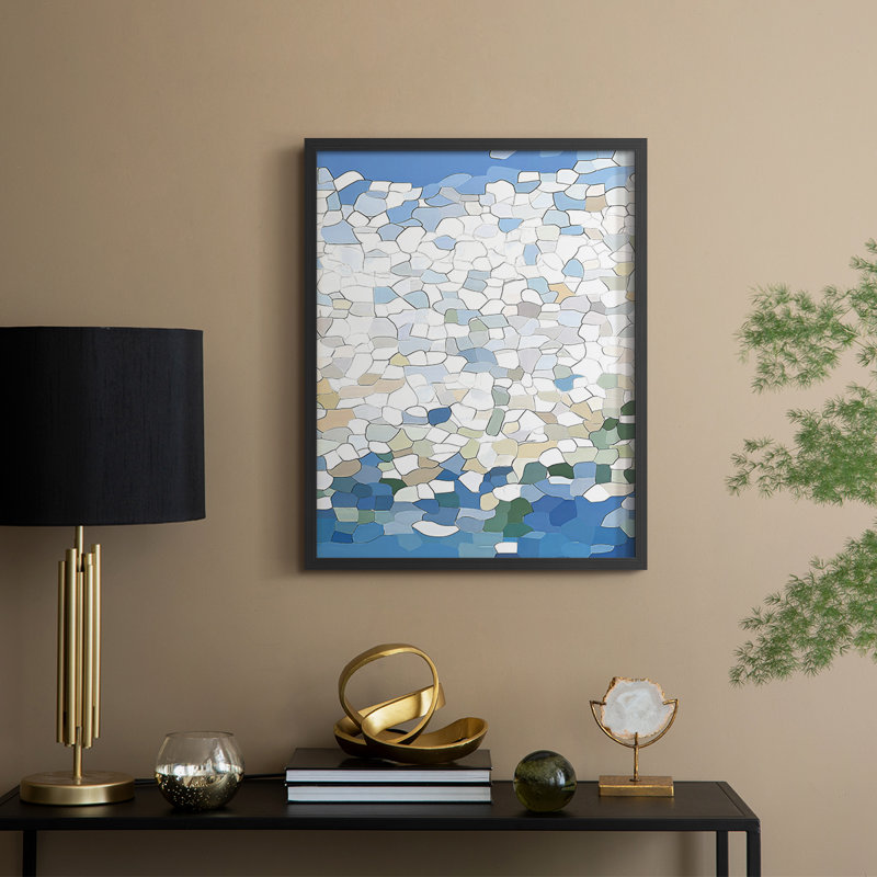 «Abstract Abstract», reproduction encadrée - prête à être accrochée - fabriquée aux États-Unis, H 10 po x l 8 po, Noir