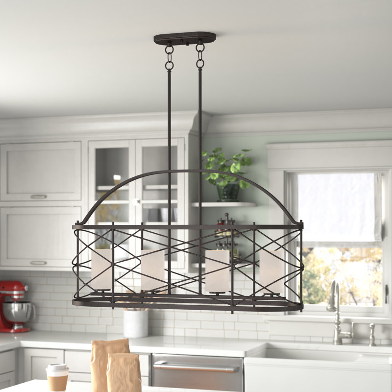 Gaen 4 - Light Kitchen Island Pendant, Old Bronze