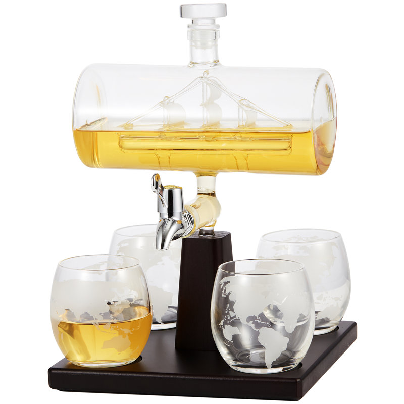 Glass 5 - Piece Whiskey Decanter Set