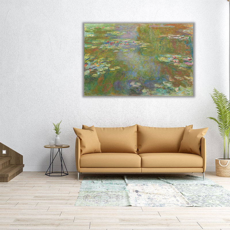 Water Lily Pond, 1917-1919 - reproduction d'art sur toile, H 12 po x l 18 po