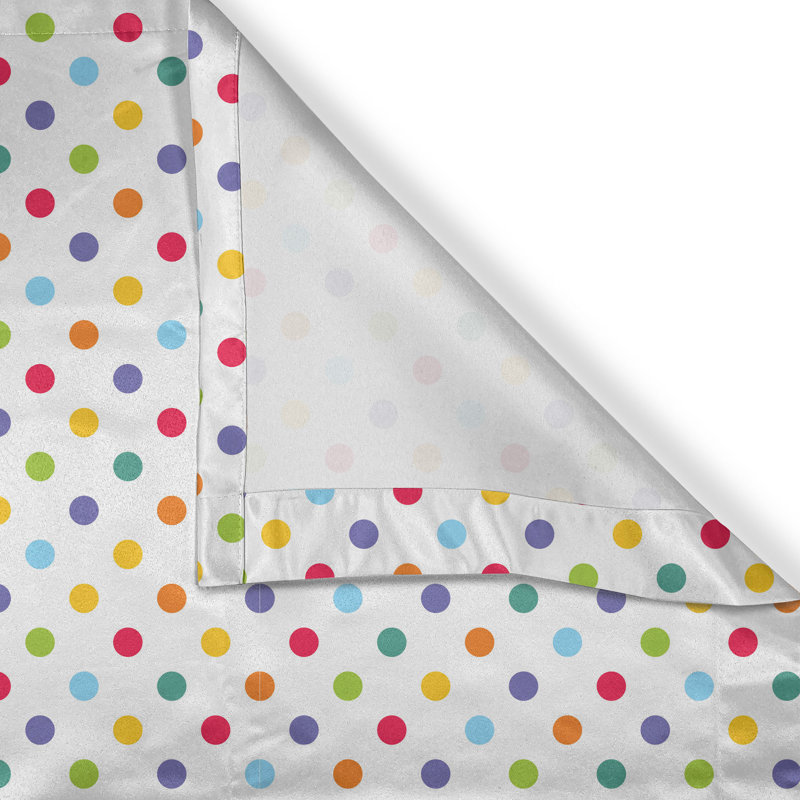 Rustic curtain, polka dot classic, almond green, Multicolour