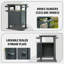 Chariots de gril pour l'extérieur avec rangement et roues, table portative en métal et armoire de rangement pour barbecue, terrasse, patio, cour arrière-106912288