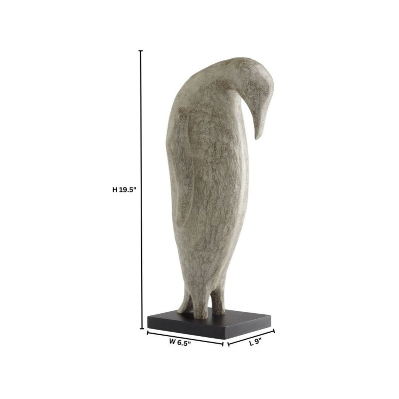 Penguin Handmade Solid Wood Abstract and Sport Figurine / Sculpture Decorative Object