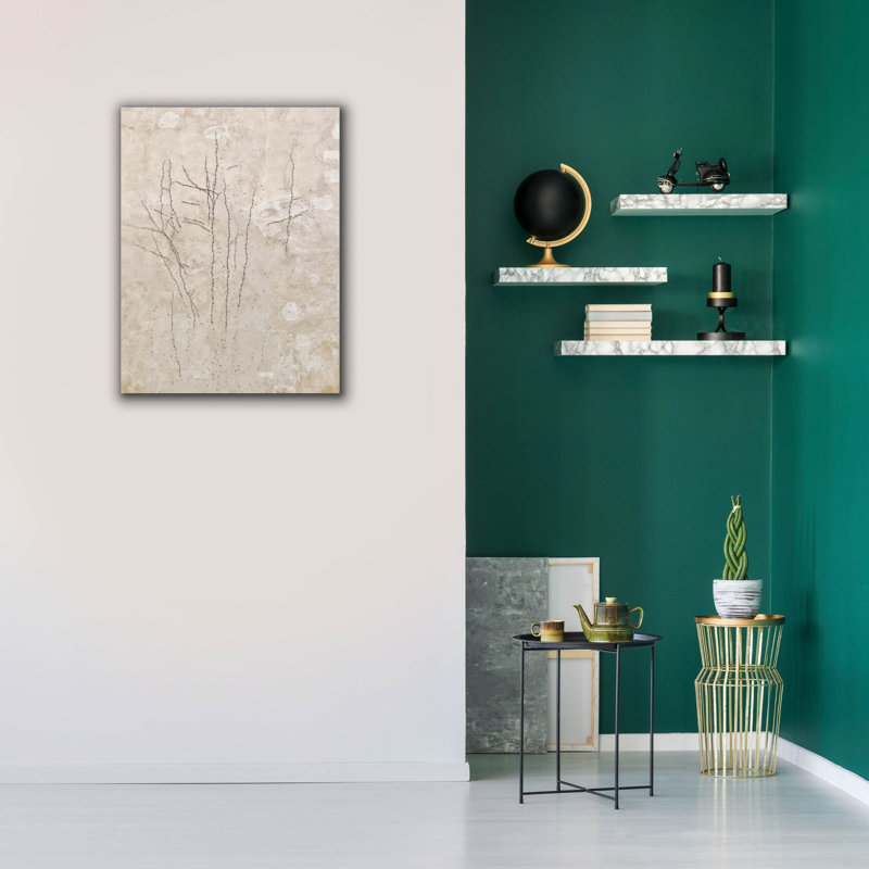 «Stucco Minus Vine 3» par IMB, art mural sur toile, H 34 po x l 26 po x P 1,5 po