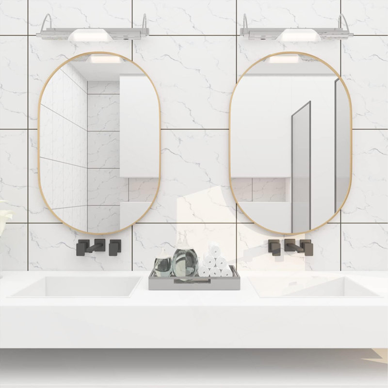 Miroir ovale en métal 20 po x 28 po