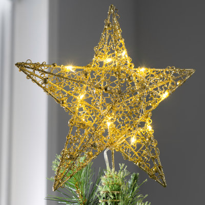 Metal Astrology & Stars Tree Topper - Lighted