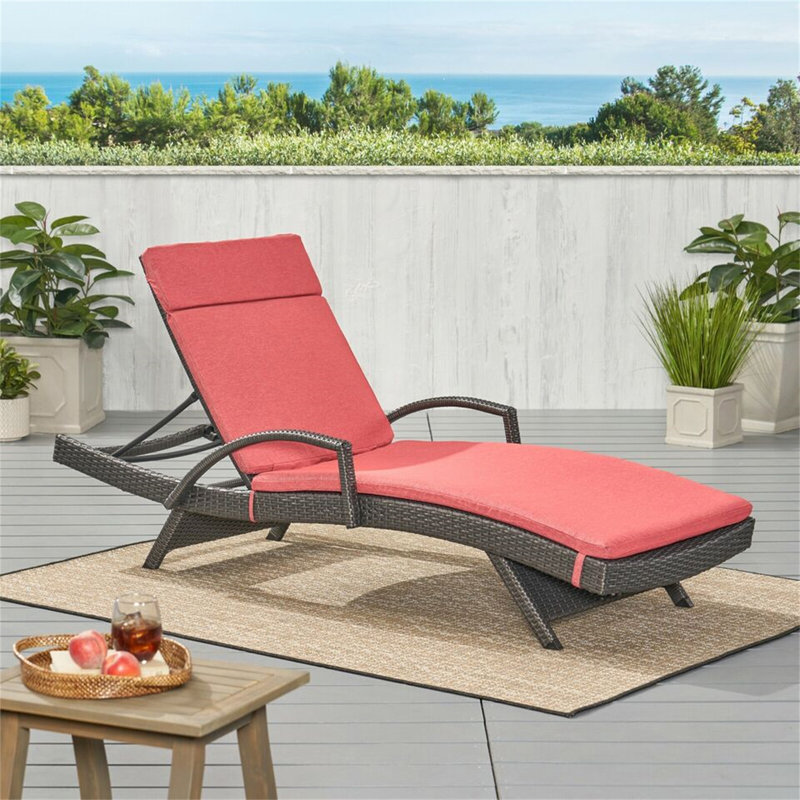 52005.00CUSH-TBG (2PCS) Salem Outdoor Chaise Lounge Cushion (Without Chaise Lounge), Beige