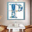 Motif floral Keiri lettre P