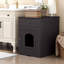 Enceinte en bois pour litière pour chat avec tiroir et table d'appoint