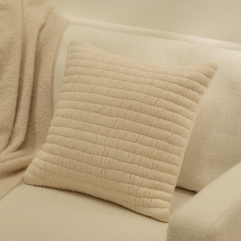 Natural Square Throw Pillow Cover