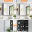  Armoire à pharmacie 28 po x l 30 po avec miroir, cadre de salle de bain encastré ou à fixation en surface avec tablette en verre trempé réglable, grand espace de rangement (noir)-973242550-1005540904