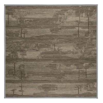 Machine Washable Art Deco Gray Area Rug