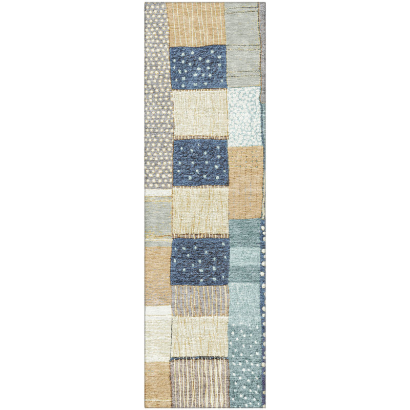 Premium Machine Washable Millbrook AMF1960 Geometric Rug, Runner 2'3" x 7'6"