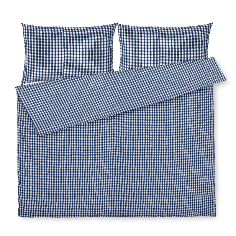 Baek And Bolge Duvet Cover, Queen Duvet Cover + 2 Standard Pillowcases, Blue/White