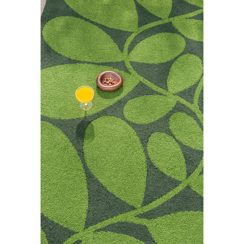 Sycamore Hand Tufted Floral Area Rug in Green, Rectangle 8'2" x 11'6"