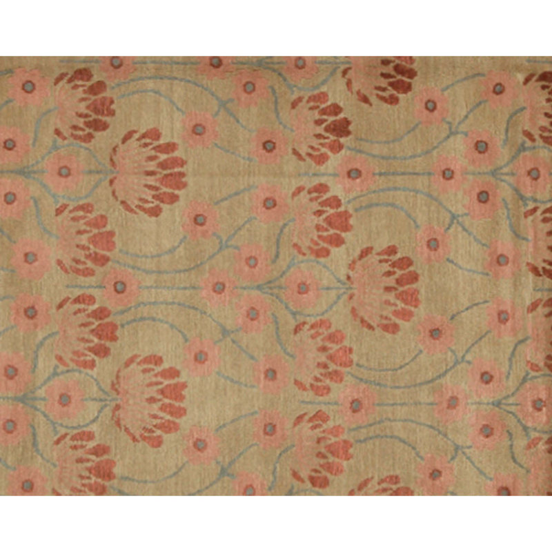 Handmade Silk and Wool Area Rug