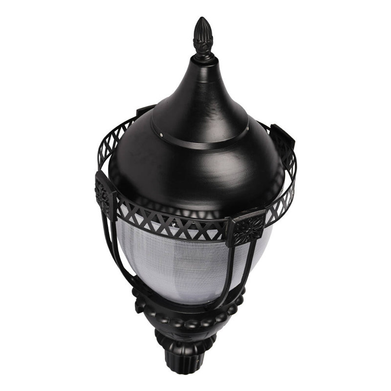 Éclairage de jardin à DEL à DEL avec cellule photoélectrique sélectionnable 100 W / 80 W / 60 W, réglable 3000 K / 4000 K / 5000 K, intensité variable 1-10 V, boîtier noir