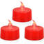 24 Pack LED Tea Lights, Red Light, Red Base-845682853-845682852