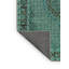 Tapis oriental en laine / polyester tissé à la machine en vert / brun-2002011130