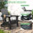 Folding Adirondack Chair With Cup Holder,HDPE Outdoor Chair With Comfort Ergonomic Seat For Patios,Lawn,Garden, Backyard Use-125353058