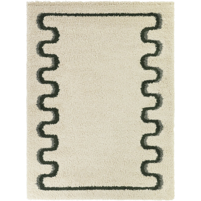 Tapis vert / bleu Binford, Rectangle 7 pi 10 po x 10 pi