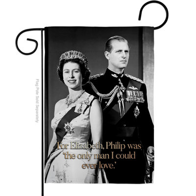 Drapeau de jardin en polyester 18,5 x 13 po Elizabeth & Philip
