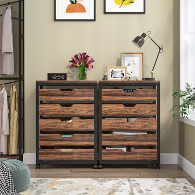 Mechella 19.69'' Wide 5 - Drawer Storage Cabinet