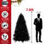 Arbre pré-éclairé noir de 5 pi avec 250 panneaux blancs, 1076 pointes pe +, décorations de Noël et d'hiver-133215371