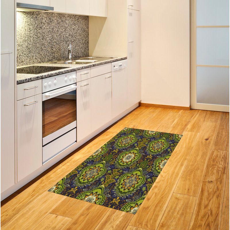 Ethnic High Density Long Fiber Poly Threads Decorative Area Rug Carpet, Rectangle 2'7" x 5'
