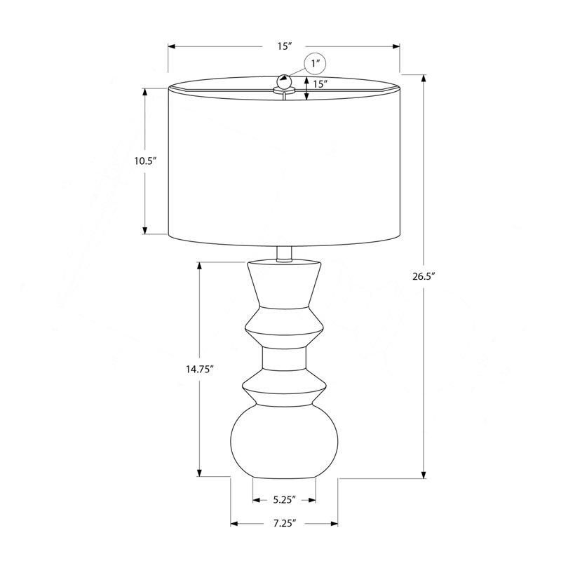 Lighting, 26 po, céramique, abat-jour, contemporain