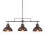 Essence 3-Light Industrial Kitchen Island Pendant Lighting Fixture Linear Chandelier-783587182