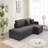 Wool Right Facing Sectional Sofa With Chaise