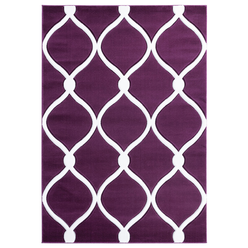 Tapis mauve Fishback, Rectangle 1 pi 10 po x 2 pi 8 po