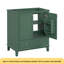 Meuble-lavabo 30 po sans lavabo, base seulement, armoire de salle de bain multifonctionnelle avec portes et tiroir, cadre solide et panneau de fibres à densité moyenne, vert-116866020