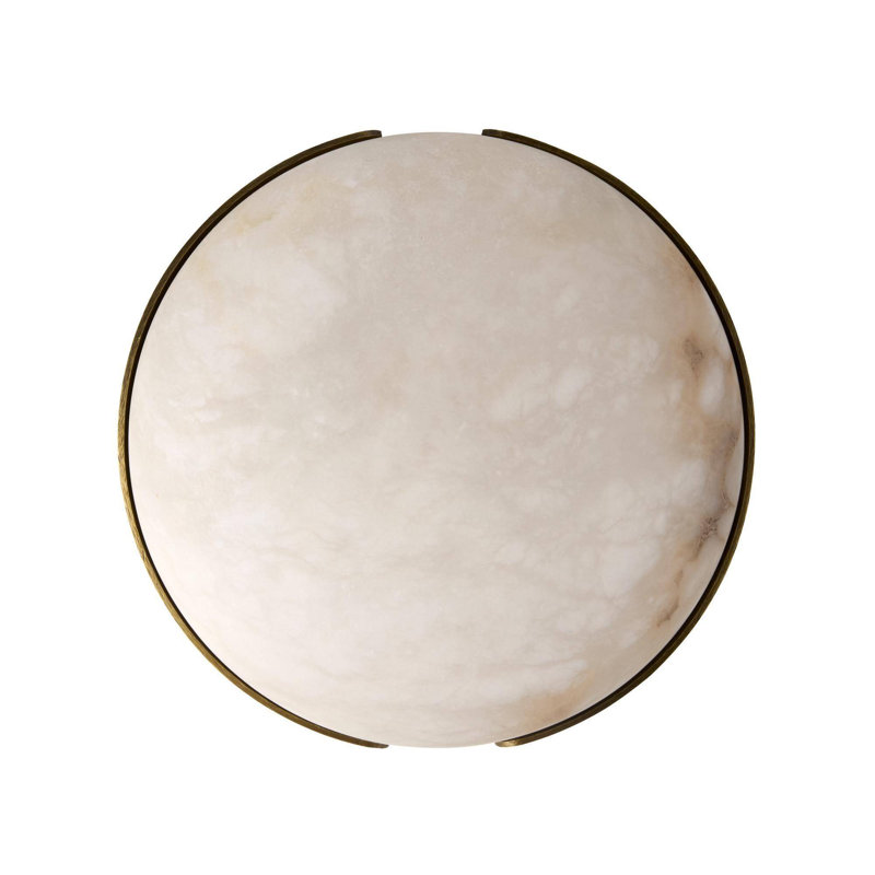 Elara Flush Mount, Antique Brass