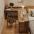 Light chestnut color L-Shaped Solid Wood Writing desk with drawers desk-1978638345-1978638341