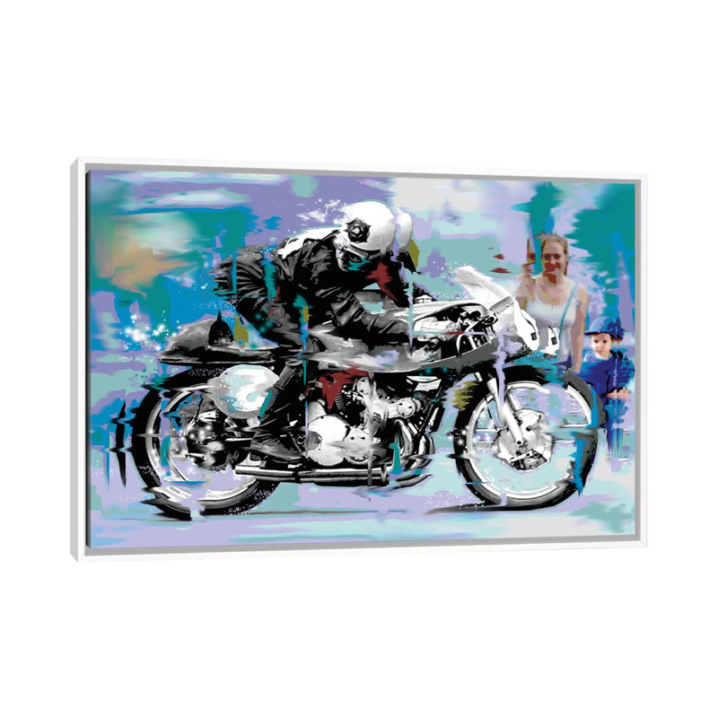 Speed by D13EGO - Painting on Canvas, 66.04 cm H x 45.72 cm W, White Framed Canvas