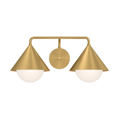 Ireland 2 Light Glass Steel Dimmable Armed Sconce