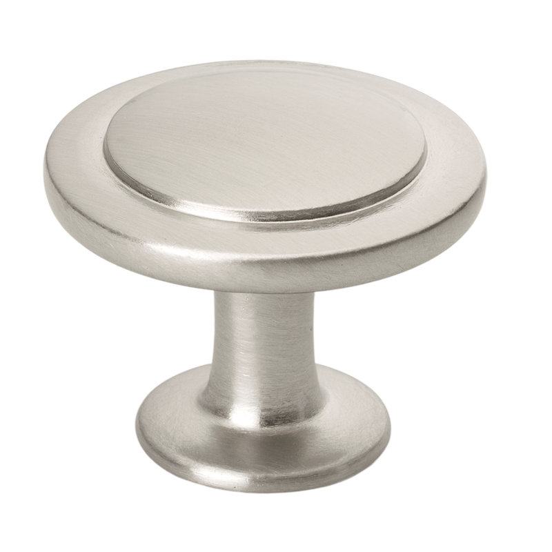 1 1/4" Diameter Round Knob, Satin Nickel