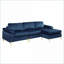 Sectional Sofa with Chaise for Movie/Game Days, Mid-Century Modern, Plush Velvet, Solid Wood Frame | Velvet | Standard-680042082