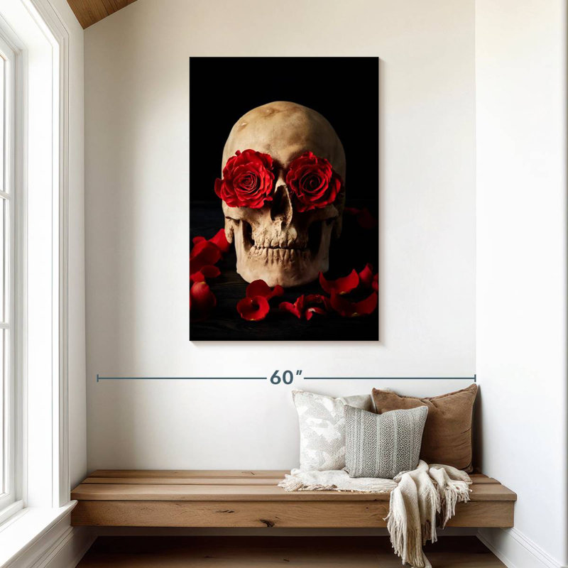 Crâne passionné, H 45 po x l 30 po